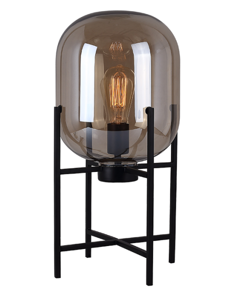 Lampe à poser métal et verre