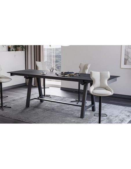 Mara - Table de séjour haute extensible 