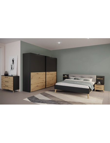 CERTANO - Armoire 2 portes coulissantes  