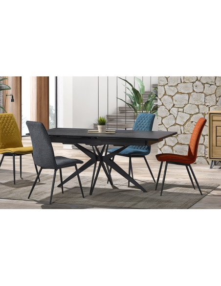 Lagon - Table de séjour plateau céramique extensible 