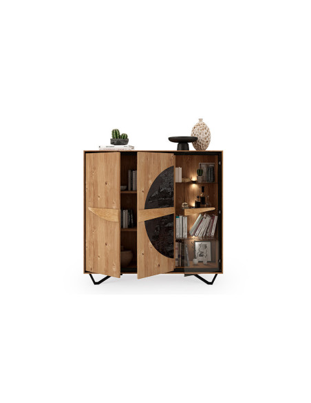 Escale - Vitrine 3 portes avec éclairage  