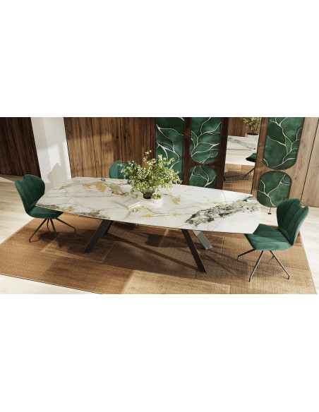 Miri  - Table de séjour ovalisée 