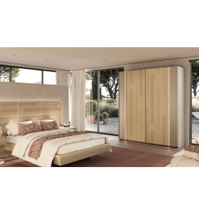 Majestic - Armoire 2 portes bois coulissantes 